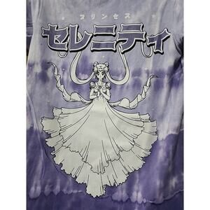 Sailor Moon Princess Serenity Katakana Tie-Dye Shirt Small New A130 Excellent